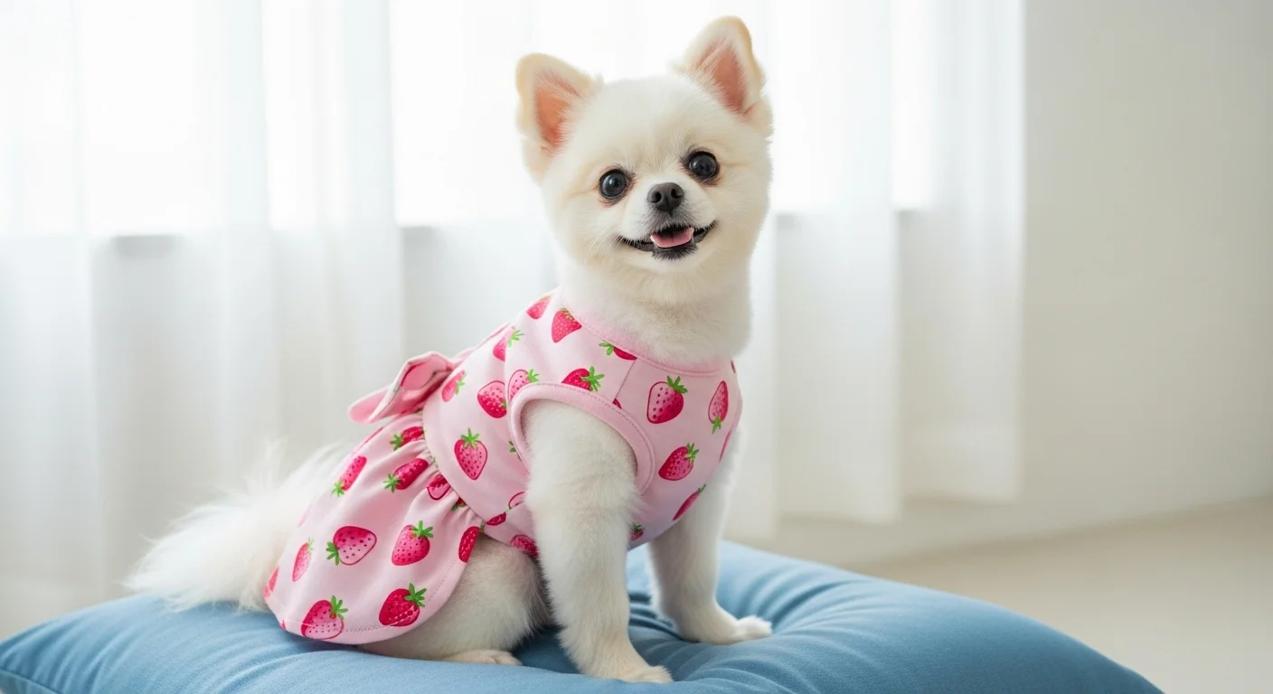 우리 강아지에게 딱! 상큼딸기 옷 디자인 고르기