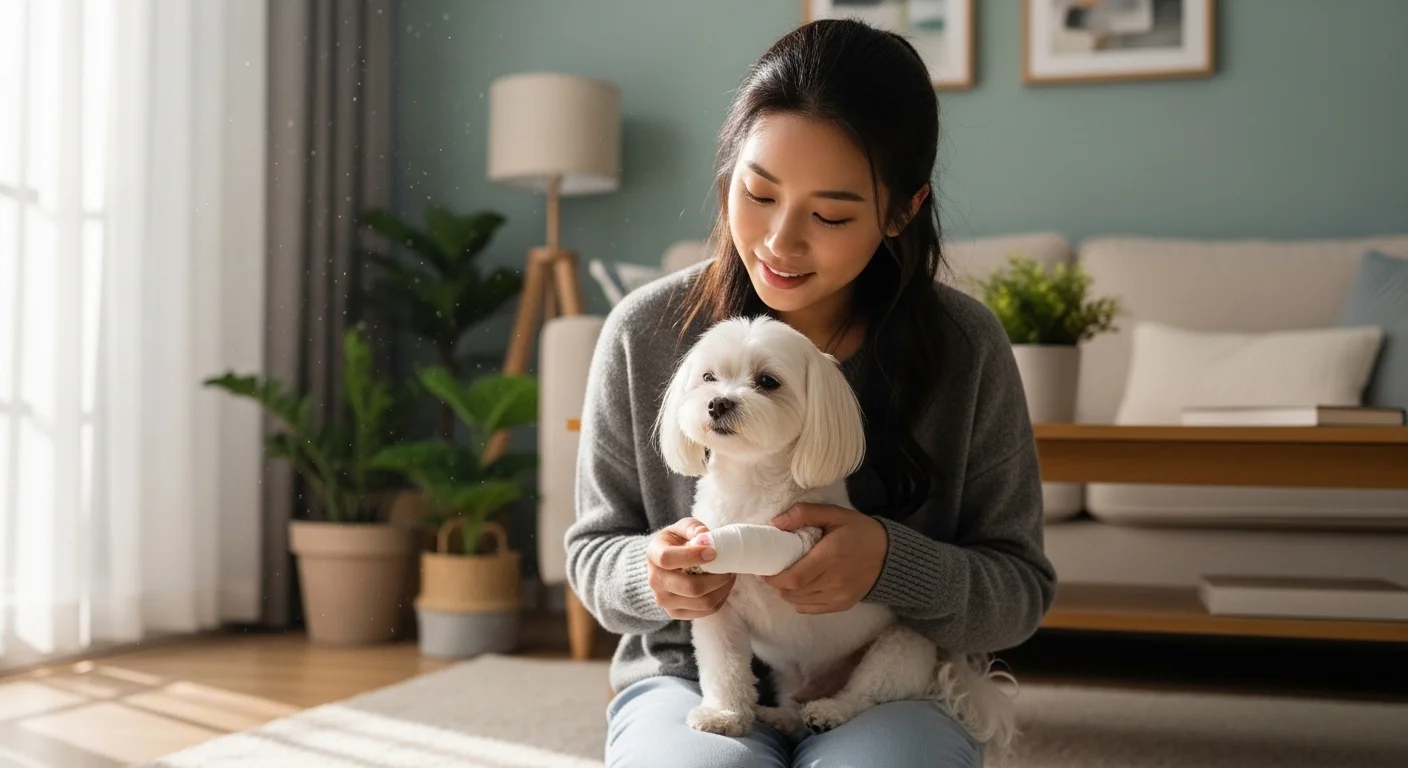 통증이나 상처로 인한 핥기