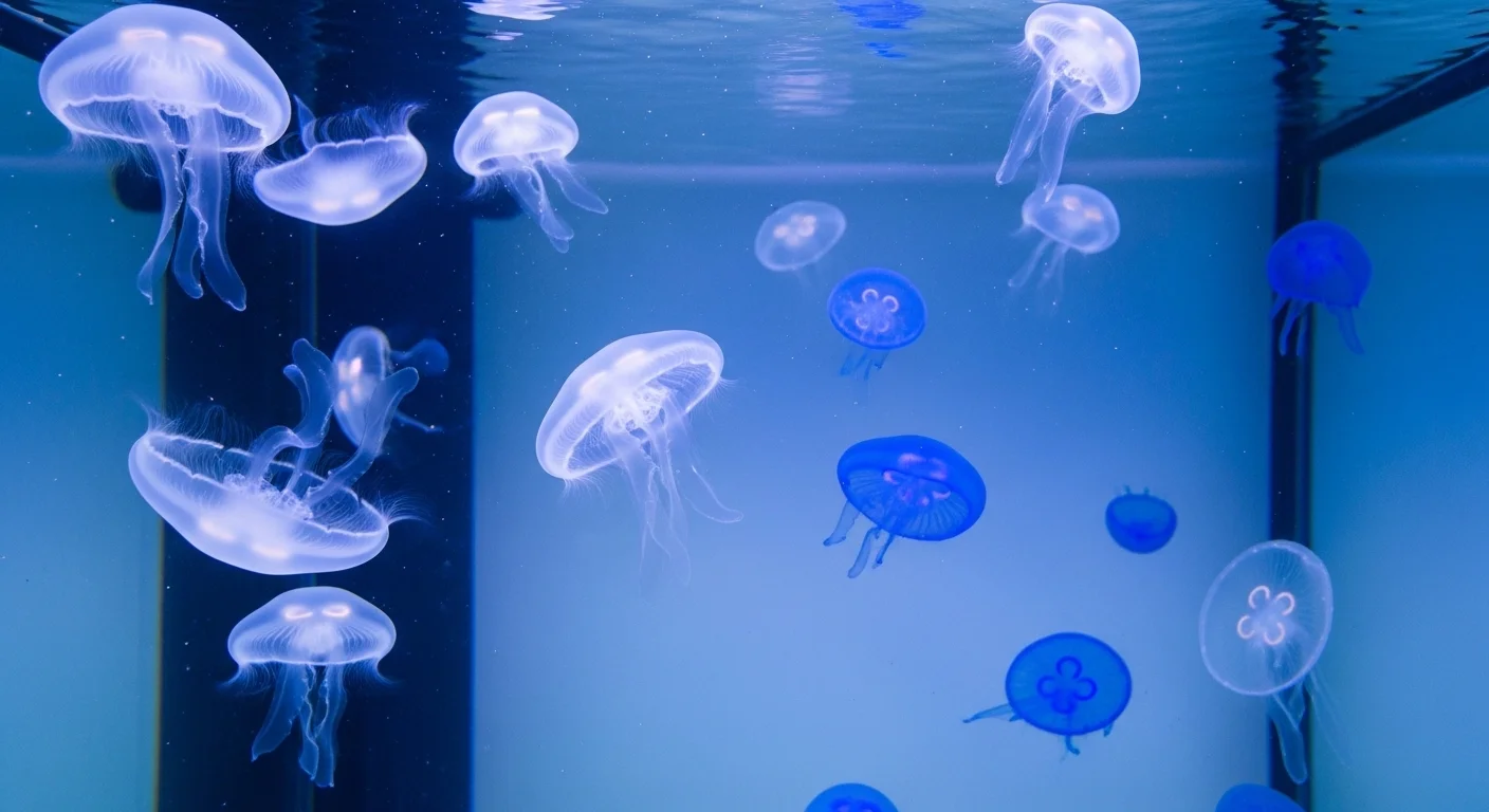 어떤 해파리들을 만날 수 있나요? (보름달 해파리, 파랑 해파리)