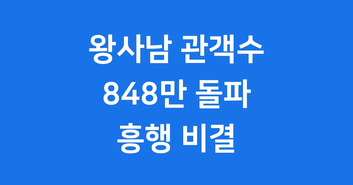 왕사남 관객수 848만 돌파 손익분기점 흥행 비결